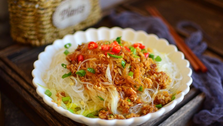 蒜蓉粉丝娃娃菜 